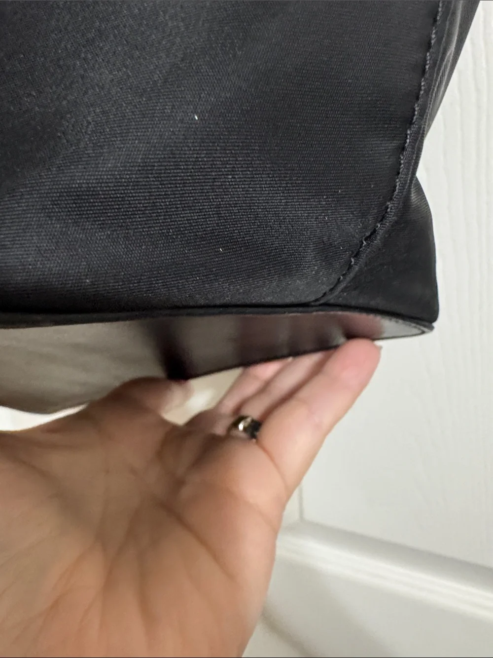 kate spade Black Nylon Tote with Leather Handles